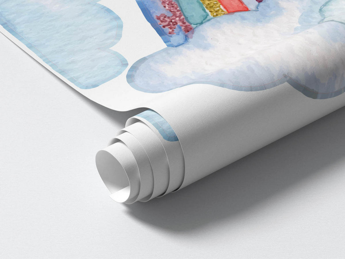 WANDAUFKLEBER 100x137cm - Der Himmel bei Nacht - Multicolor, Kunststoff (100/137/0.1cm) - Wallfluent