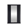 SCHWEBETÜRENSCHRANK Lino II - Schwarz, Holzwerkstoff/Metall (120/200/58cm) - MIRJAN24