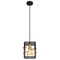 LED HÄNGELEUCHTE Kristalle Schwarz Gold Rauch - Schwarz, Metall (15/15/120cm) - Globo Lighting