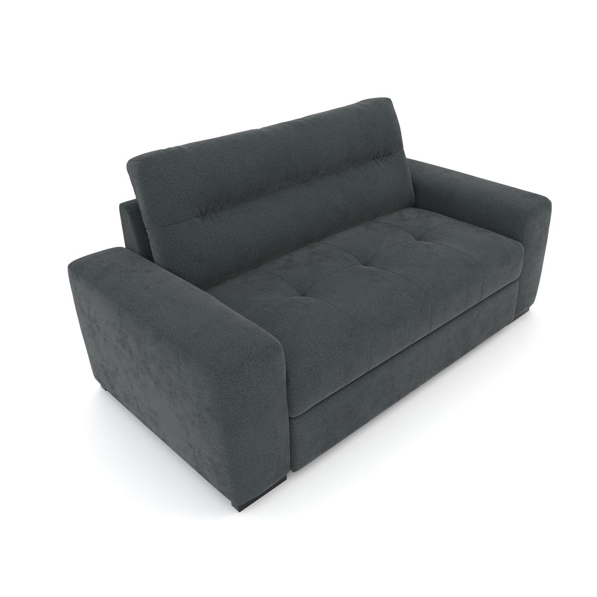 2-SITZER Carlisle Chenille Grau 183/97/93 cm - Anthrazit, Kunststoff/Textil (183/93/97cm) - foamnova