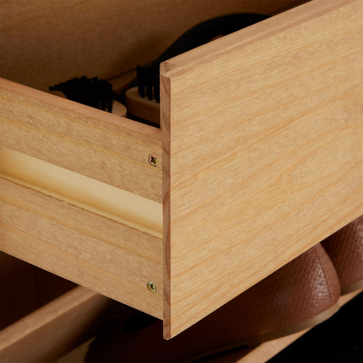 SCHUHSCHRANK BASIL - Braun, Holz (58/93/25cm) - IDIMEX