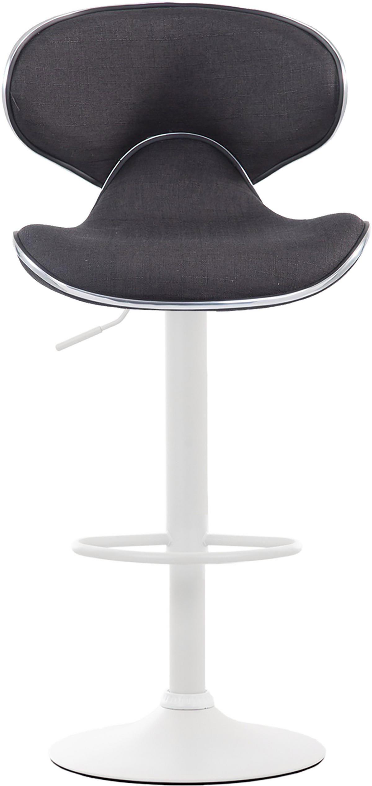 BARHOCKER 2er Set Stoff dunkelgrau - Dunkelgrau/Weiß, Textil/Metall (46/88/49cm) - CLP