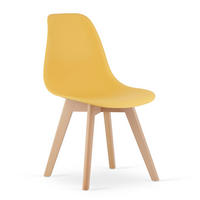 ESSZIMMERSTUHL KITO Senffarbener Sitz, natürliche Beine - Currygelb/Naturfarben, Kunststoff (46/80/54.5cm) - Valora