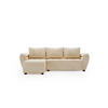 ECKSOFA ZEUS L Monolith 02 Links mit Schlaffunktion - Beige, Textil (251/140cm) - Bedante