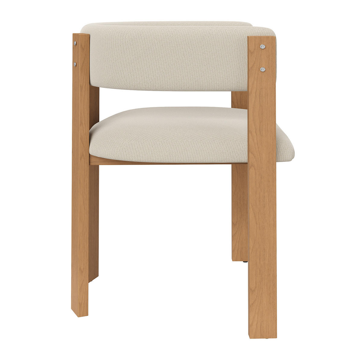 ESSZIMMERSTUHL ergonomisch ca. 47 x 48 x 72,5 cm Flanell Beige 4er-Set - Beige, Metall (44/72.5/54.6cm) - Meubliv