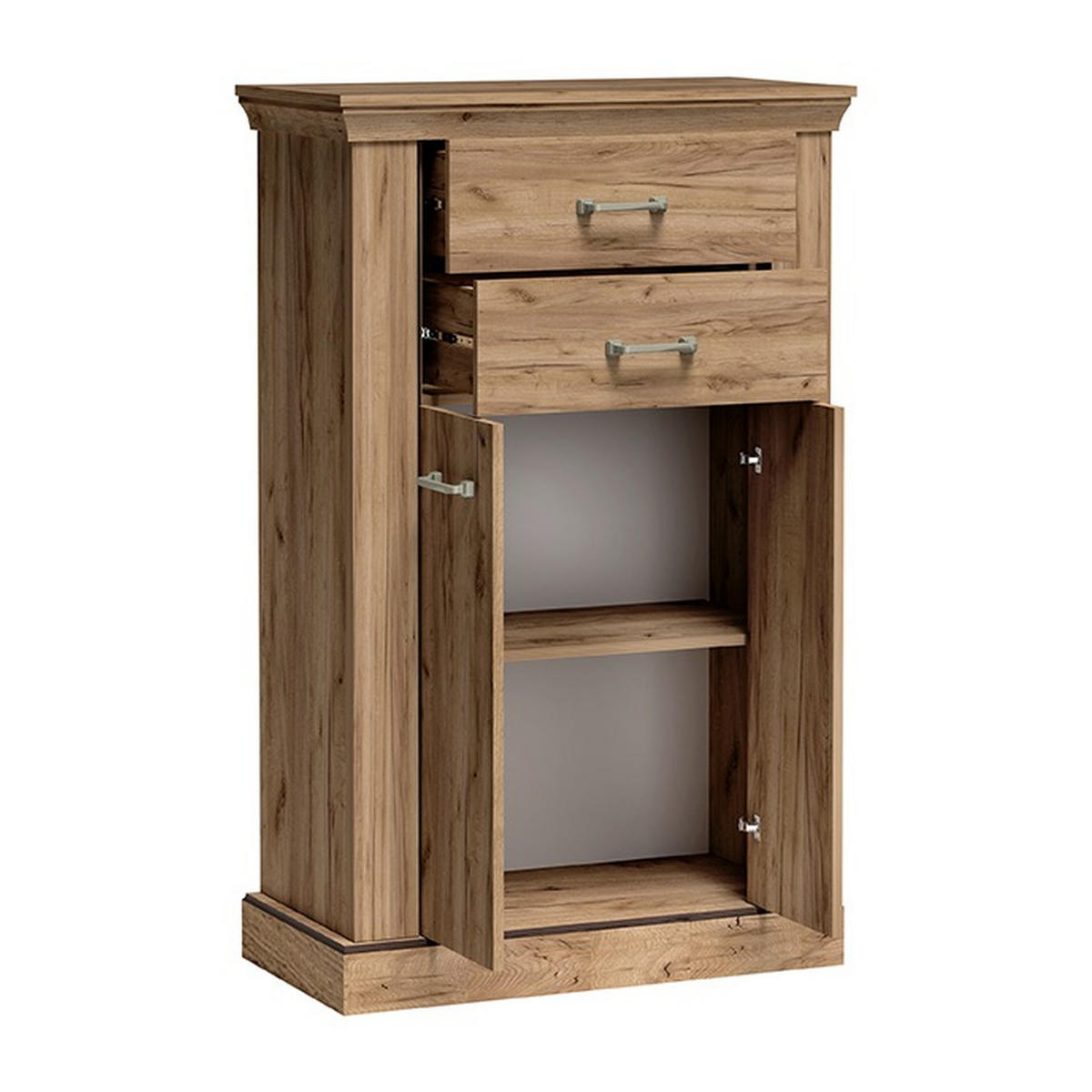 KOMMODE Antica New AN-3 82 x 127 x 42 cm Kraft Gold - Wildeiche, Holzwerkstoff/Metall (82/127/42cm) - Koseto