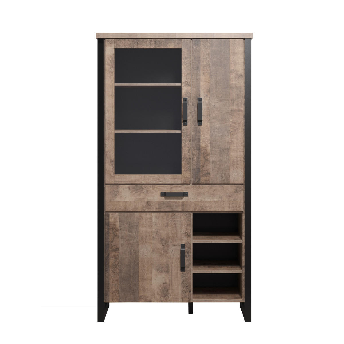 VITRINE Emile Eiche Dekor - Eichefarben, Holzwerkstoff (106/106/195cm) - ebuy24