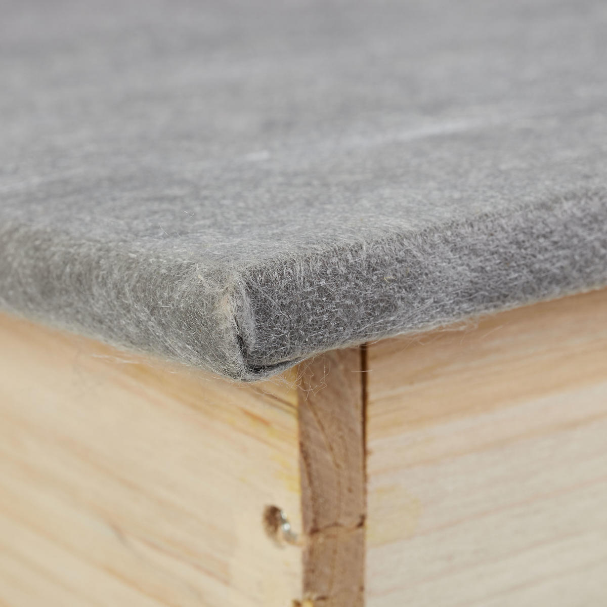 IGELHAUS - Hellbraun, Holz/Textil (46/21/34cm) - Relaxdays