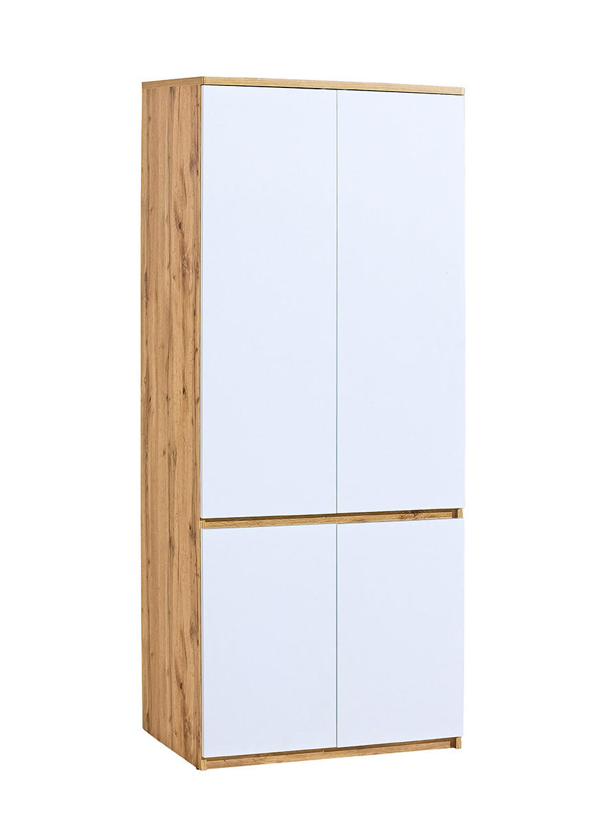 JUGENDZIMMER Arca in Weiß und Eiche Wotan 9 teilig Komplett Set - Weiß, Holzwerkstoff (120/200/80cm)