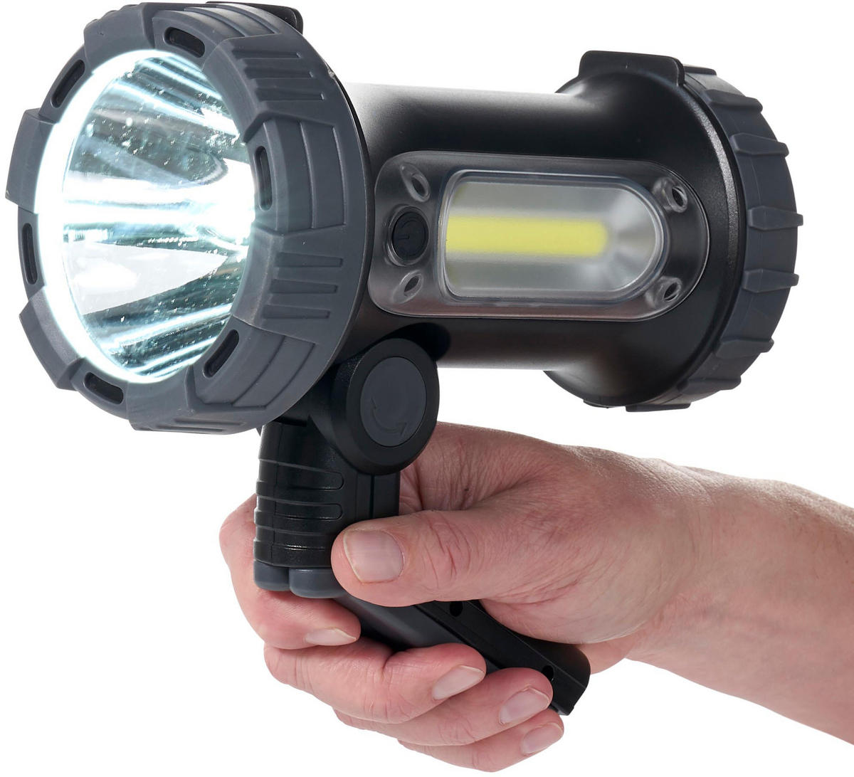 LED-AKKU-HANDSTRAHLER Northpoint 10W Taschenlampe Baustrahler 4400mAh Powerbank Standfuß IP54 - Schwarz, Kunststoff (16.2/4.7/11.6cm) - Northpoint
