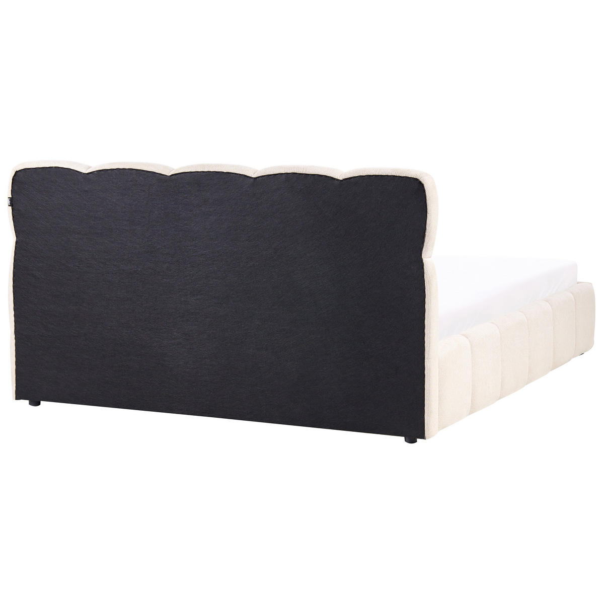 POSTELJA s prostorom za shranjevanje 180/200 blago svetlo bež Noyon - bež, tekstil (180/200cm) - Beliani