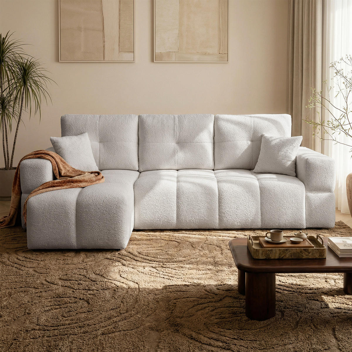 ECKSOFA BUENO mit Schlaffunktion und Bettkasten Dunkelgrau - Dunkelgrau, Kunststoff/Textil (250/148cm) - Idohome