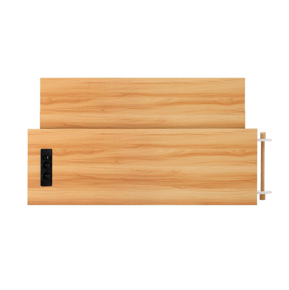 KÜCHENINSEL 120/40-75/92 cm aus MDF mit ausziehbarer Arbeitsplatte und Steckdosenleiste Weiß - Weiß, Holzwerkstoff (120/92/40cm) - Modenvie