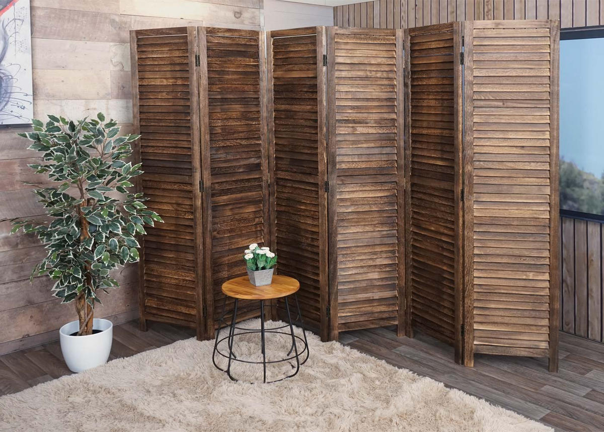 PARAVENT Braun - Braun, Holz (243/170/2cm) - MCW