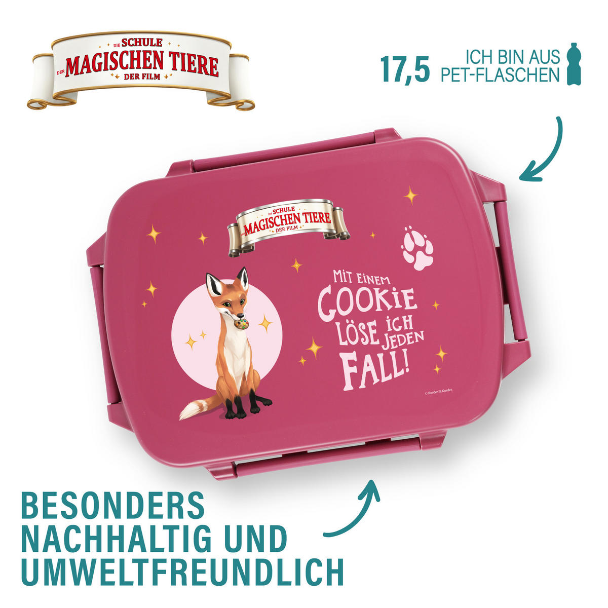 BROTDOSE Kinder mit Fächern - Rot, Kunststoff (15.4/7.2/20.5cm) - Stoneline