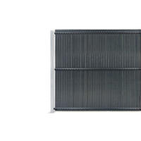 PVC-SICHTSCHUTZLAMELLEN-STEIF-SET Cinto grau 6m H.190cm - Mit clips und Endprofil - Grau, Kunststoff (600/193cm) - Casanoov