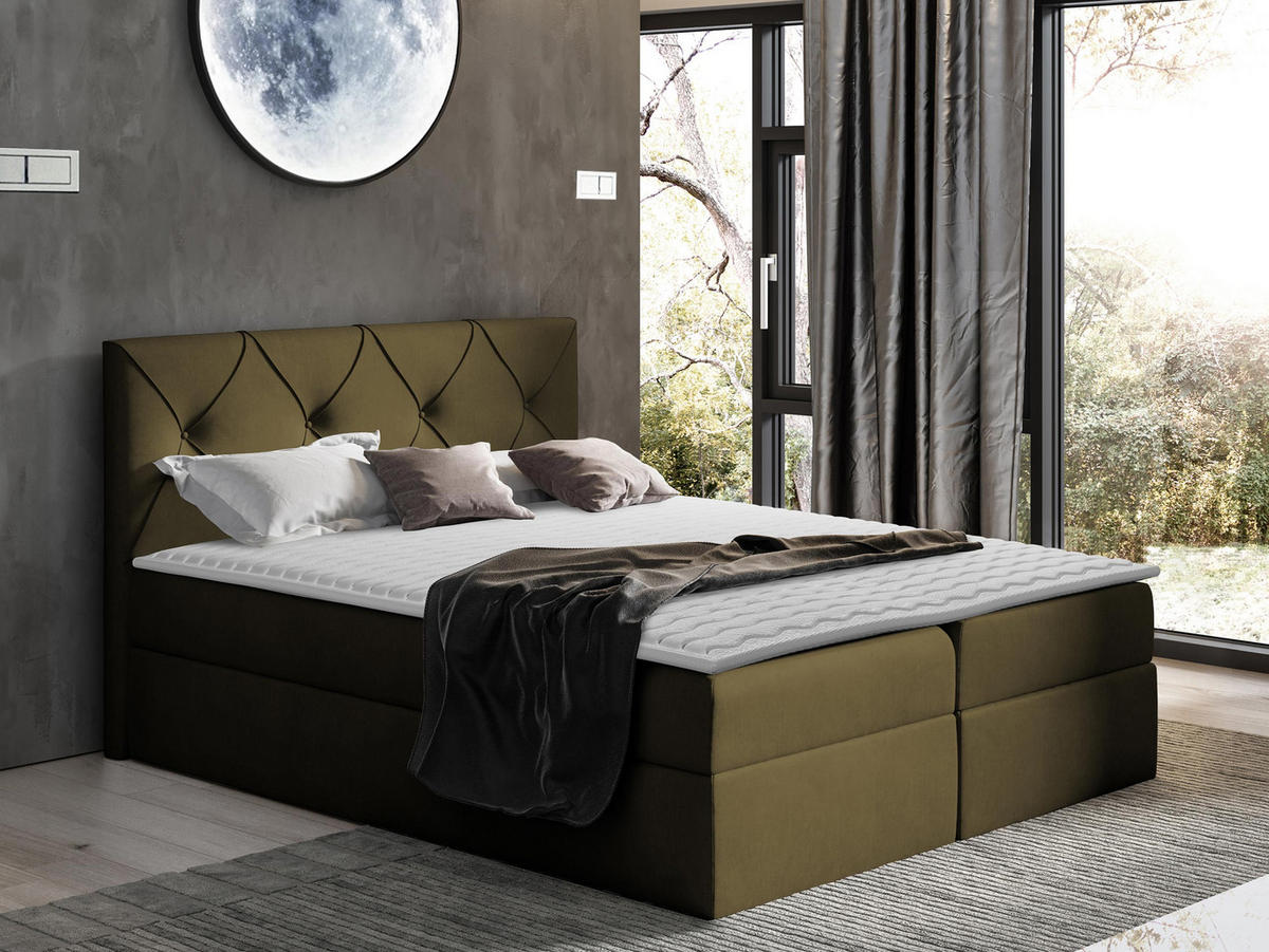 BOXBETT Crystal - Grün, Holz (180/200cm) - MIRJAN24
