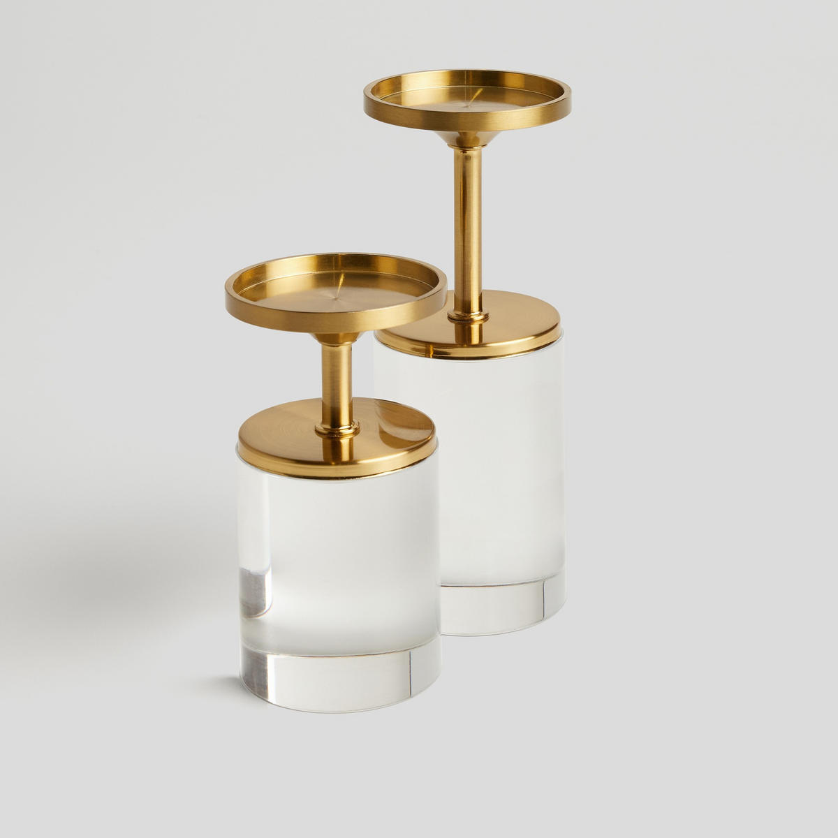 KERZENSTÄNDER Lush - Goldfarben, Kunststoff (7/18/7cm) - home&you