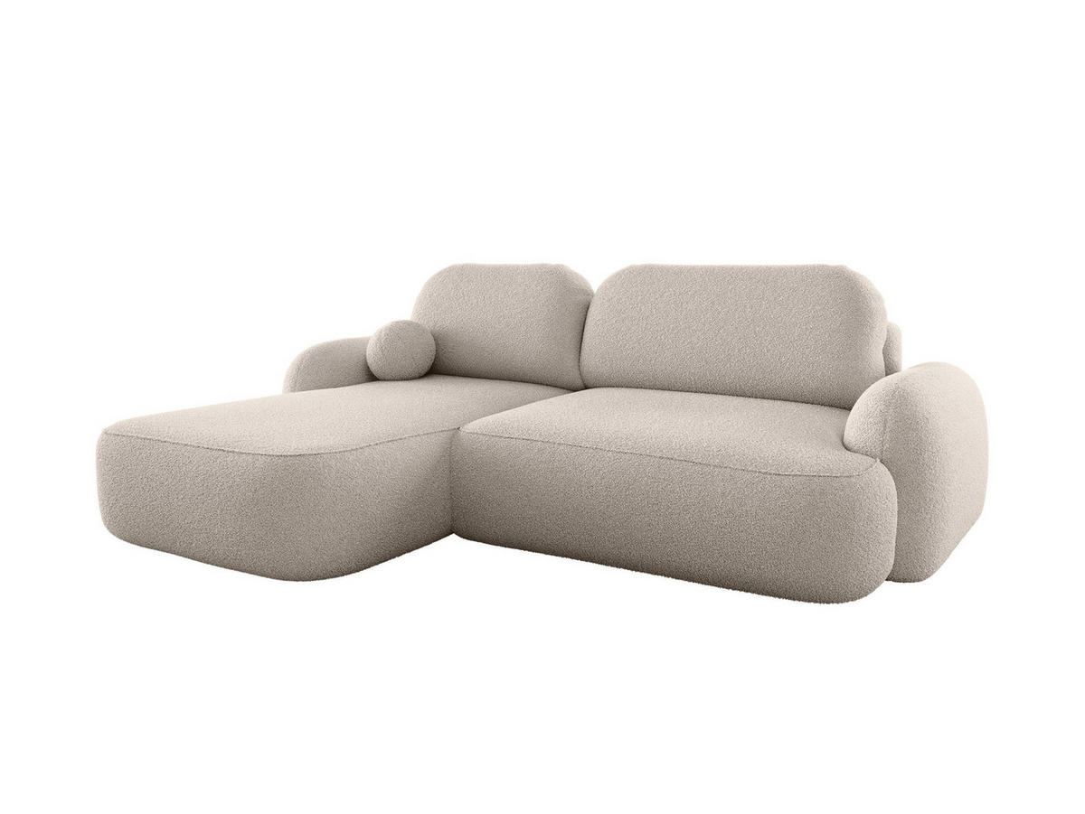 ECKSOFA MOLLY L Links QUELLE 03 mit Schlaffunktion - Beige, Textil (275/175cm) - Bedante