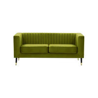 ZWEISITZER-SOFA Slender-Velluto 9 - Olivgrün, Holz/Textil (170/71/83cm) - SLF24