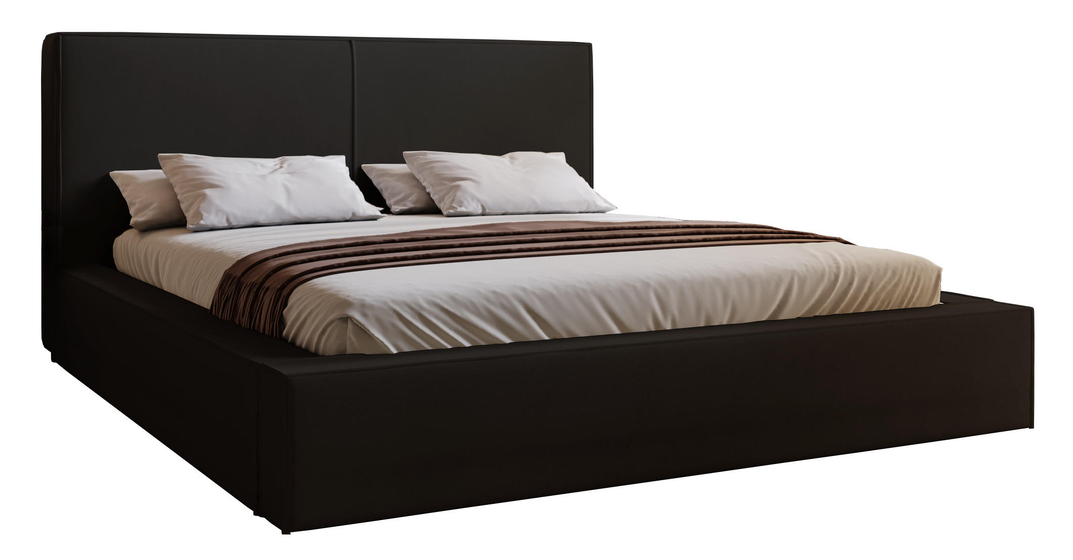 Emporius Polsterbett Schwarz 140x200 cm
