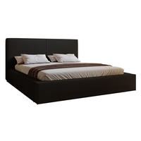 POLSTERBETT 180x200 Morin mit Bettkasten, Samt, Schwarz - Schwarz, Holz/Textil (180/200cm) - Emporius