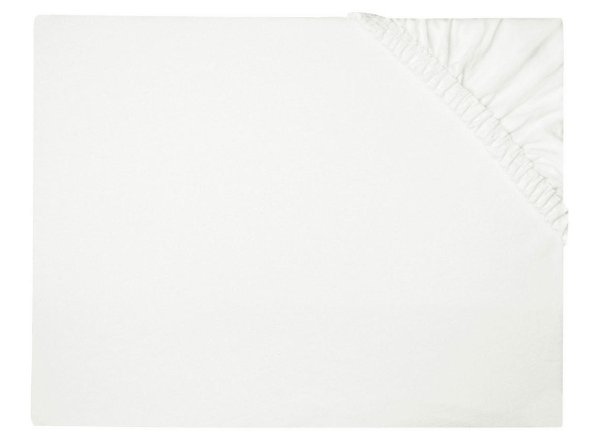 SPANNBETTLAKEN, 100x200 cm, 94% Baumwolle, 6% Elasthan, Weiß - Weiß, Textil (100/200cm) - Zollner