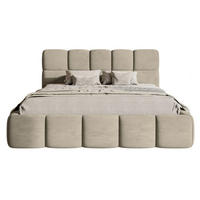 POLSTERBETT Cloudy Graubeige Samt, Bettkasten & Lattenrost, 120x200 cm - Taupe/Schwarz, Kunststoff/Textil (120/200cm) - Selsey