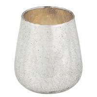 WINDLICHT Delight - Silberfarben, Glas (12/13/12cm) - Butlers