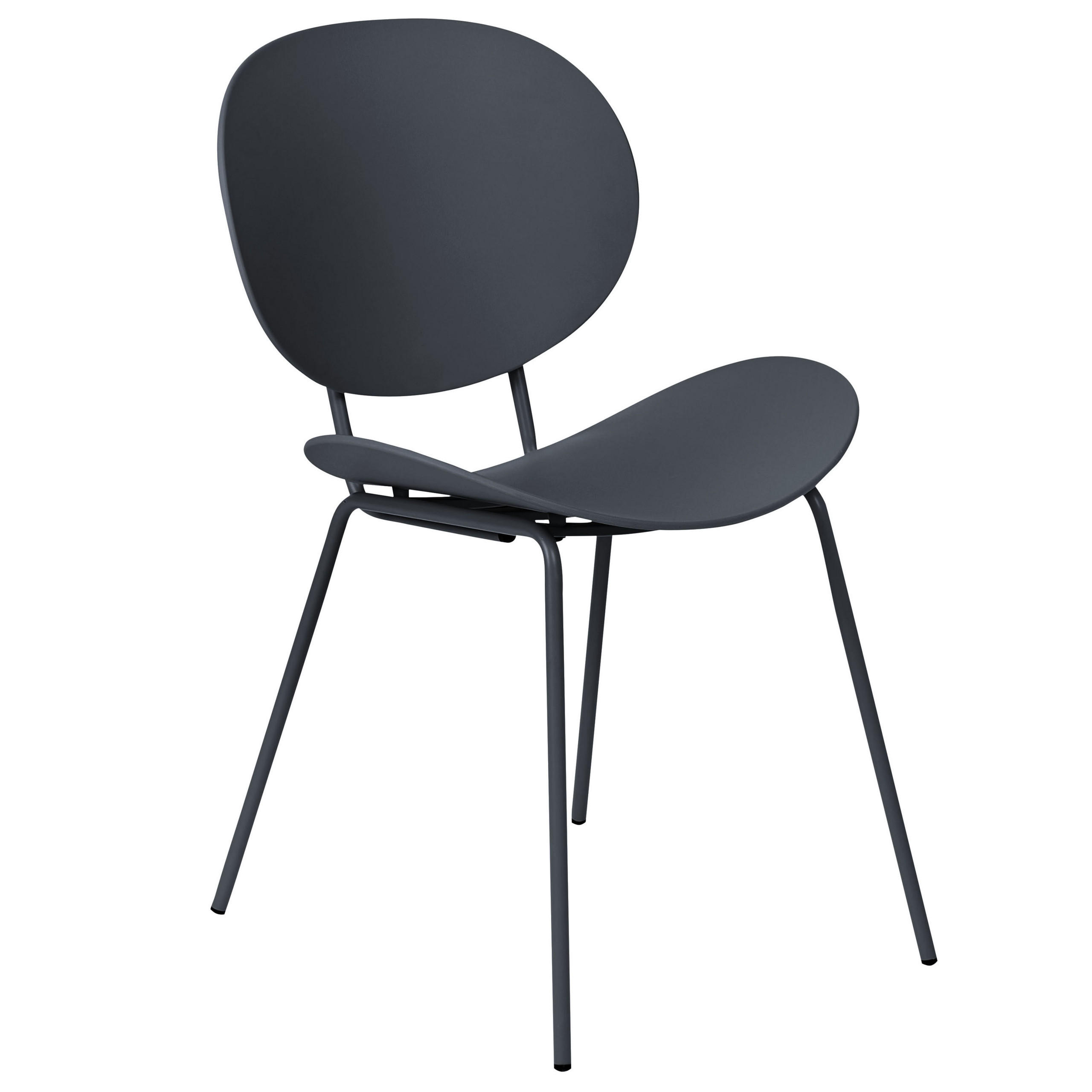 ESSZIMMERSTUHL 2er-Set Kunststoff Schwarz Shonto - Schwarz, Kunststoff (50/80/52cm) - Beliani