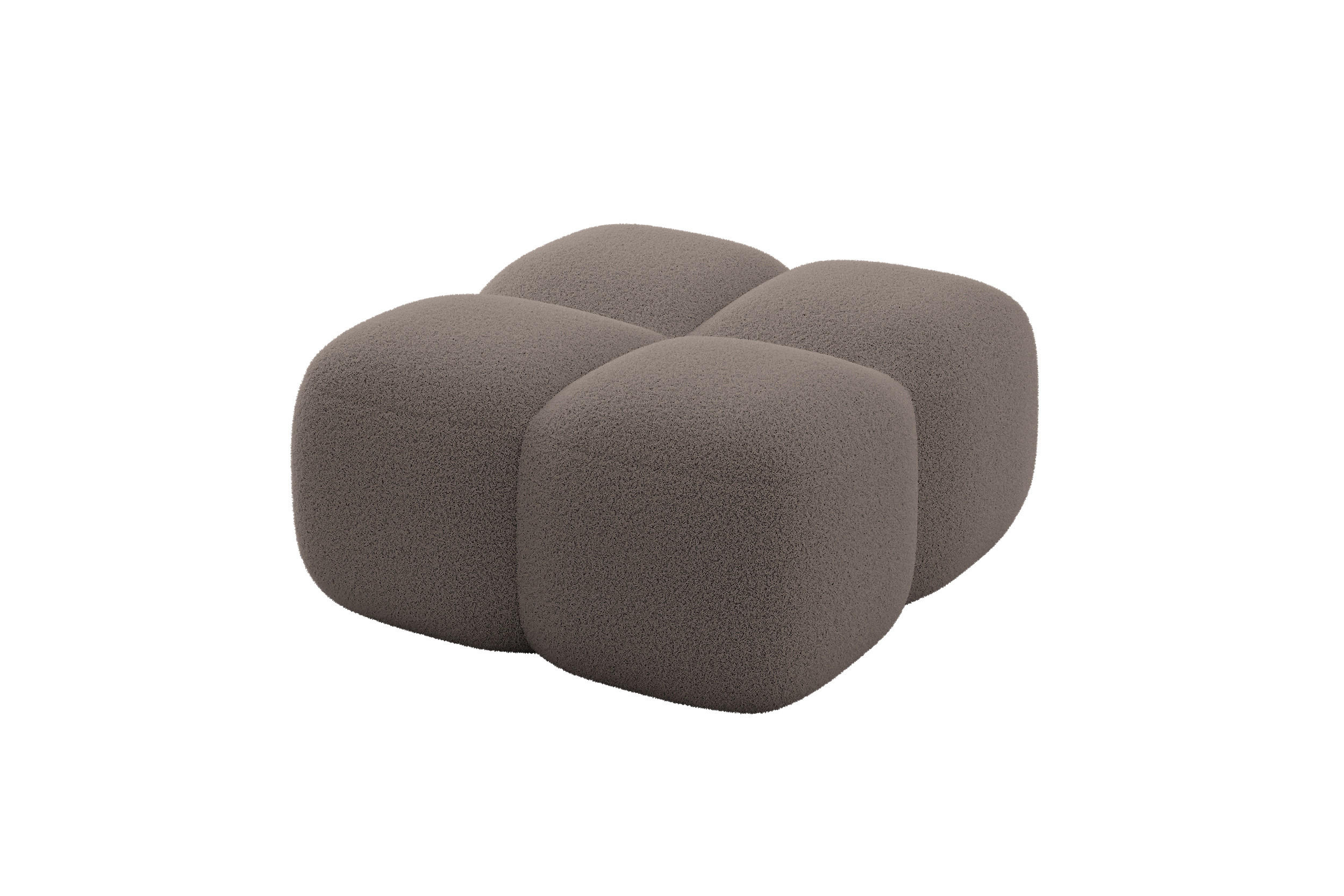 Altdecor Pouf Dunkelbraun 90x43x90 cm
