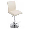 BARHOCKER Lederlook creme - Chromfarben/Creme, Textil/Metall (38.5/95/47cm) - CLP