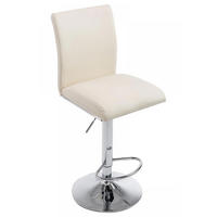 BARHOCKER Lederlook creme - Chromfarben/Creme, Textil/Metall (38.5/95/47cm) - CLP