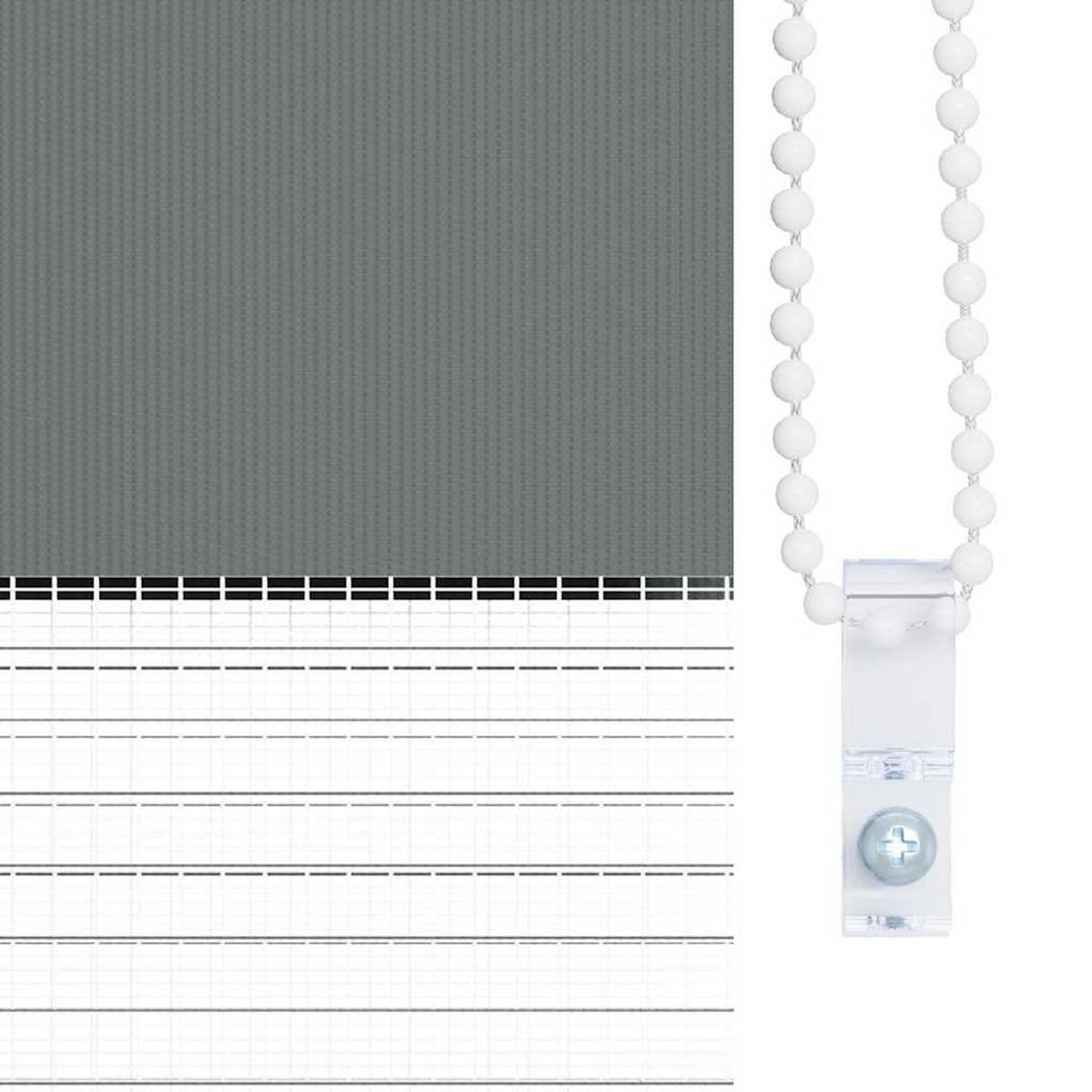 DOPPELROLLO 70/150 cm Stoffbreite 65,9 cm aus Polyester Dunkelgrau - Dunkelgrau, Textil (70/150cm) - vidaXL