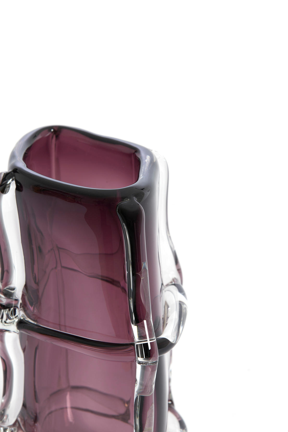 VAZE Ashoro Lila 19/14/22 cm - Lila, Glas (22cm) - Light & Living