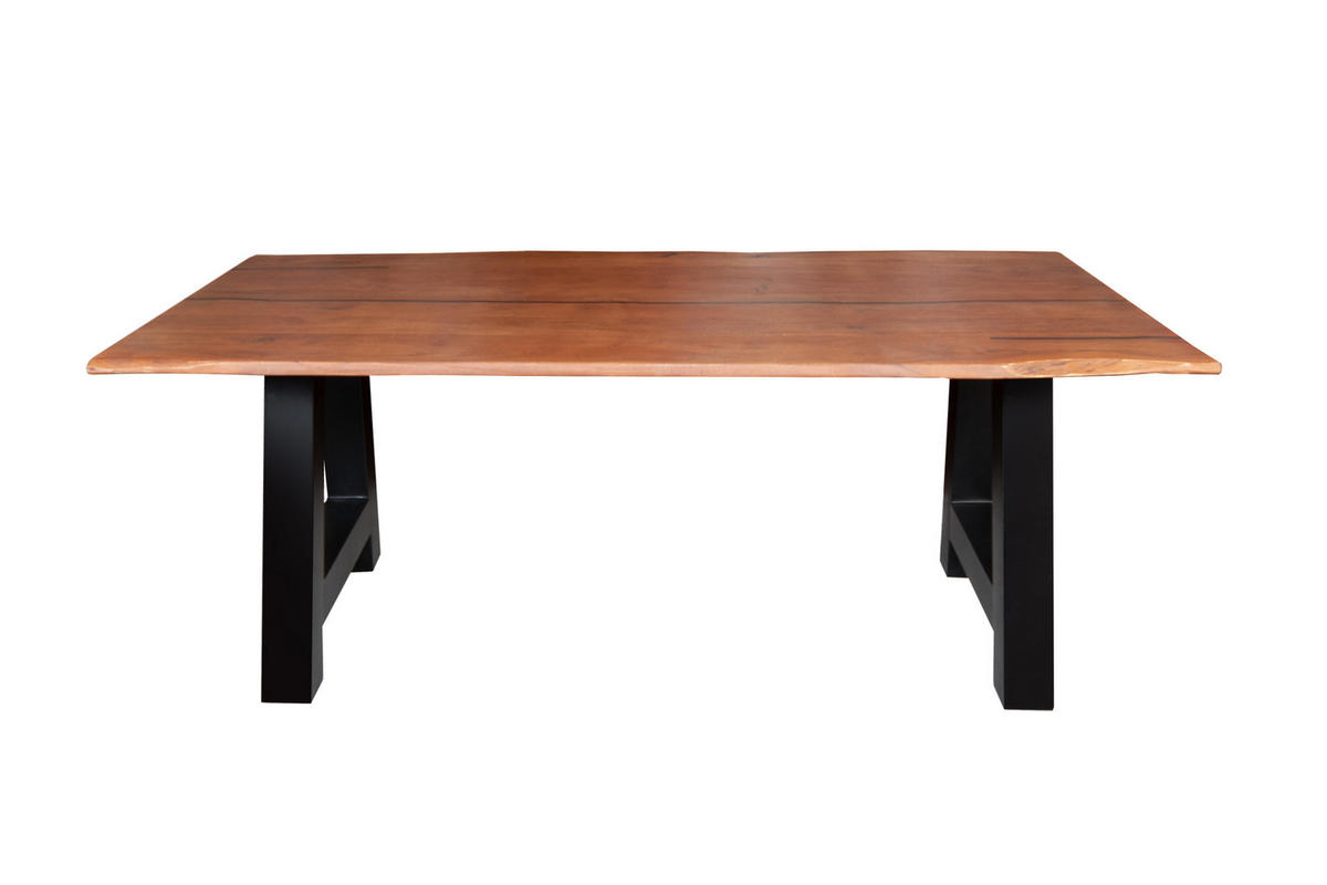 ESSTISCH POLLY - Schwarz/Braun, Holz/Metall (100/200/77cm) - SAM