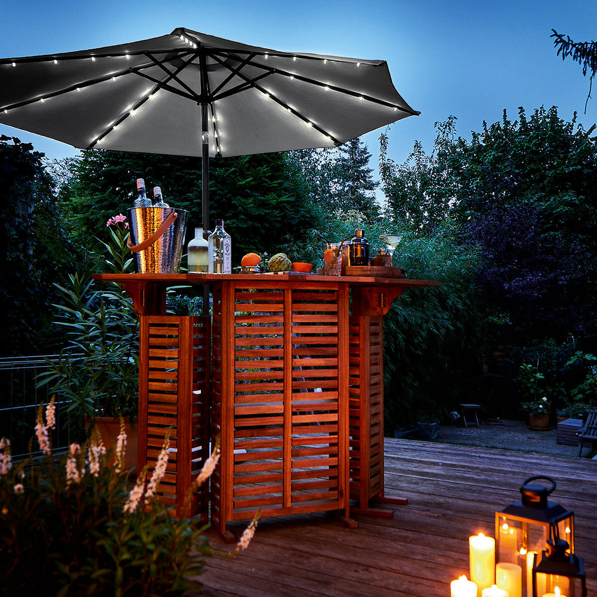 GARTENBAR Turntable - Braun, Holz/Holzwerkstoff (56/102/150cm) - Butlers