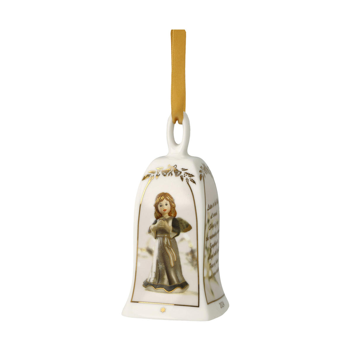 JAHRESGLOCKE 2024, Weihnachtsglocke, Porzellan, Walnuss, 10 cm - Braun, Keramik (5/10/5cm) - Goebel