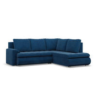 ECKSOFA RECHTS MIT SCHLAFFUNKTION FORESTA, Cord - Dunkelblau - Dunkelblau, Textil (230/200cm) - Mebligo