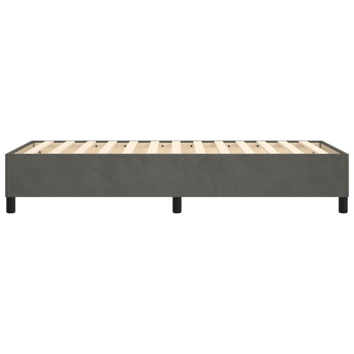 BETTGESTELL Dunkelgrau 100/200 Cm Samt - Grau, Holzwerkstoff (100/200cm) - vidaXL