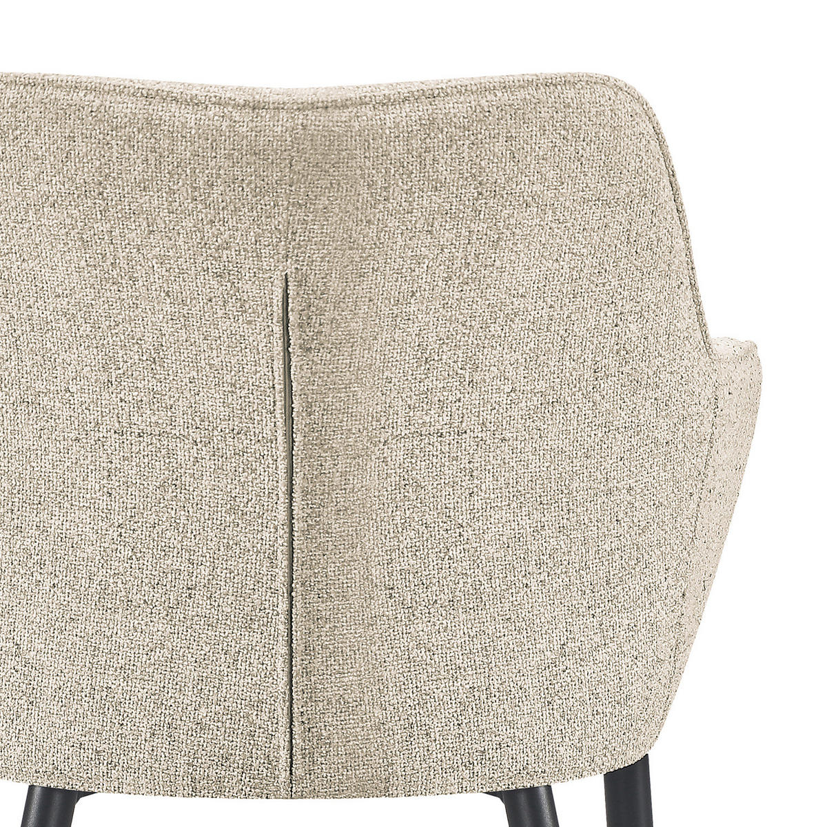 ARMLEHNENSTUHL - 2er-Set - Beige/Schwarz, Textil/Metall (60/84/61cm) - home24