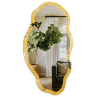 SPIEGEL 90x45 cm asymmetrisch mit Druck - Sternmotiv - Transparent, Glas (45/90/0.4cm) - TULUP