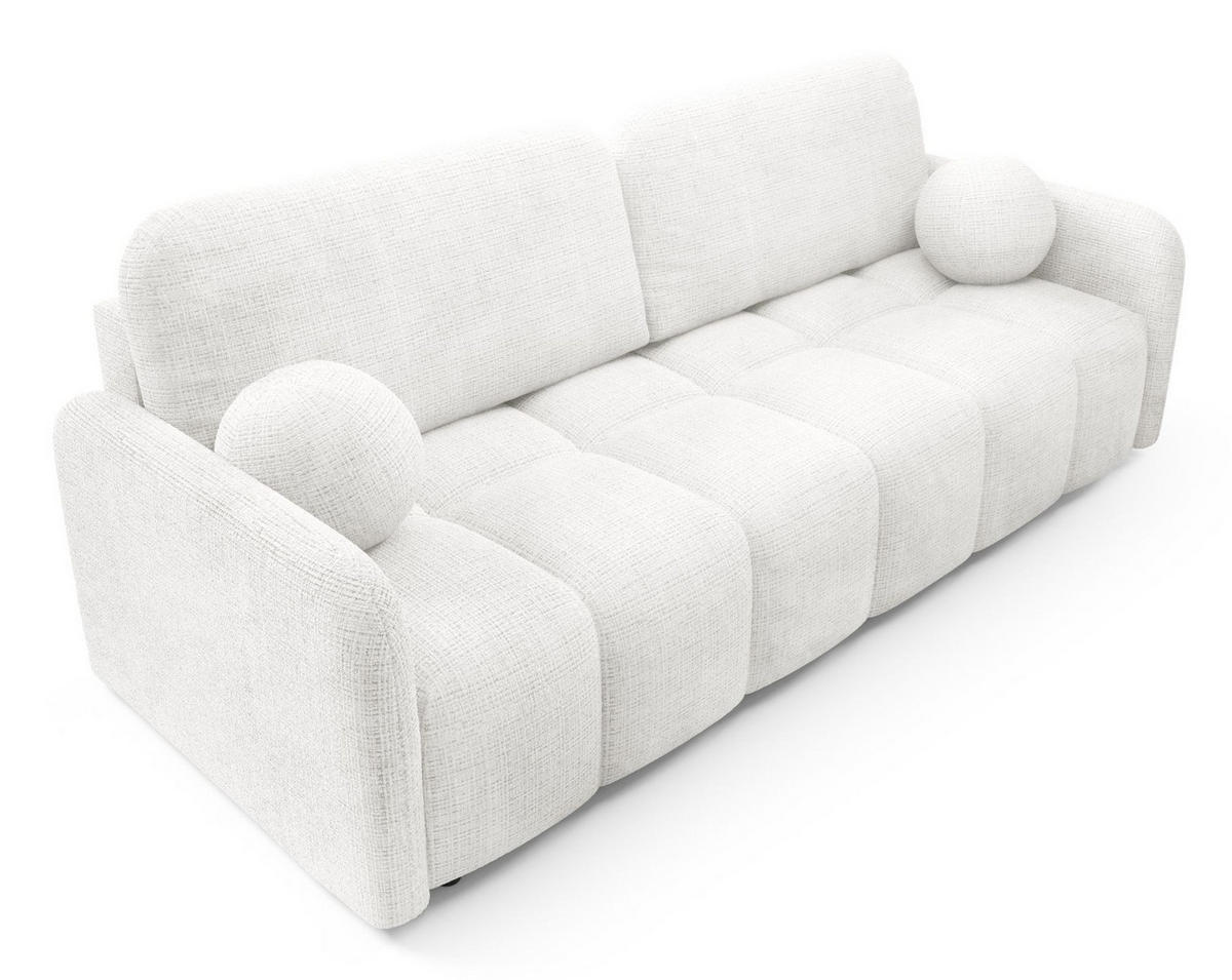 SOFA Cremona 01 Ausziehbar Mit Bequemem Sitz - Weiß, Textil (218/90/88cm) - Sepro Meble