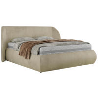 POLSTERBETT CAELA CLASSIC 200/200 - Beige Velvet - ohne Matratze - Beige, Textil (200/200cm) - MKS