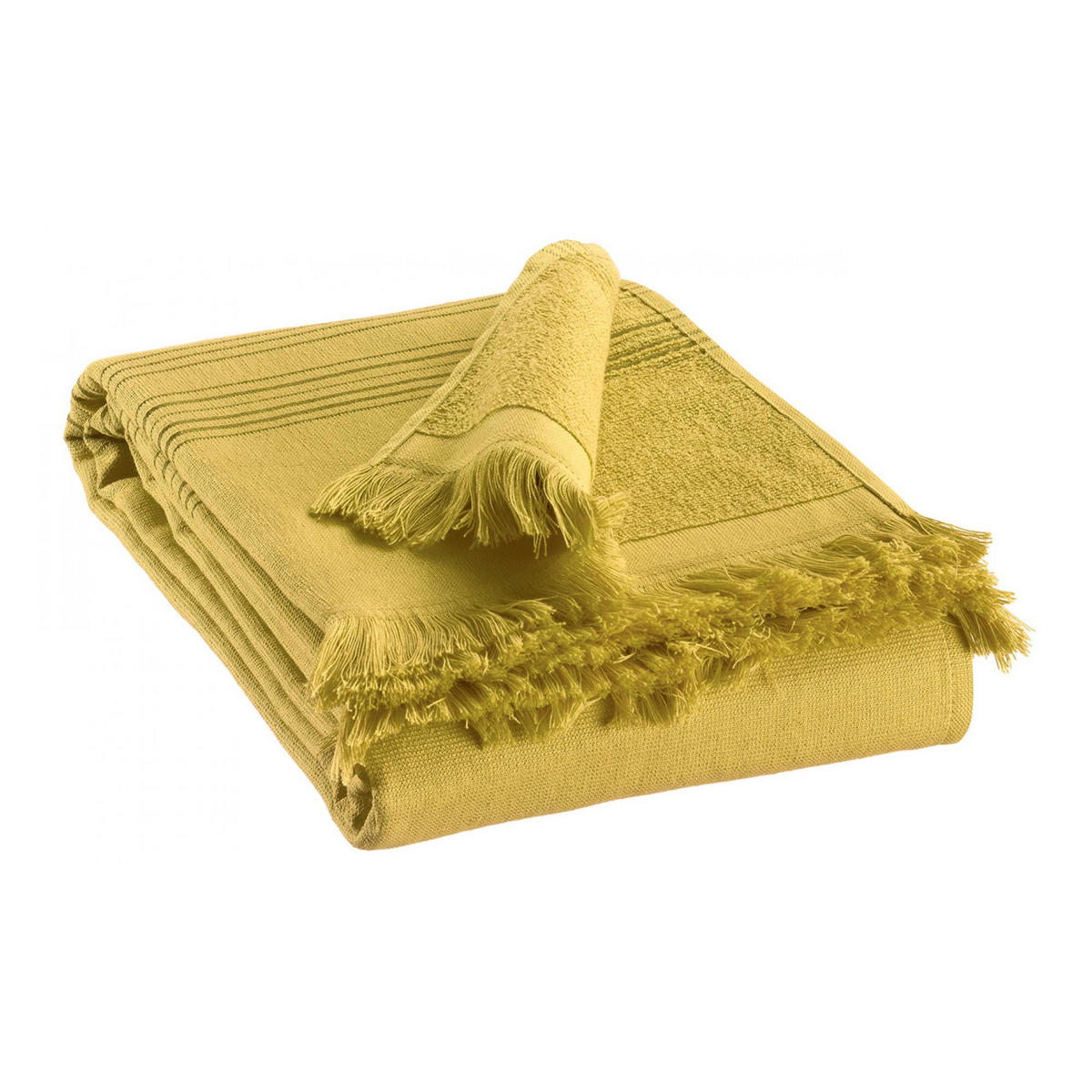 HAMMAM-TUCH Cancun zitrone 90 x 180 cm - Gelb, Textil (90/180cm) - Vivaraise