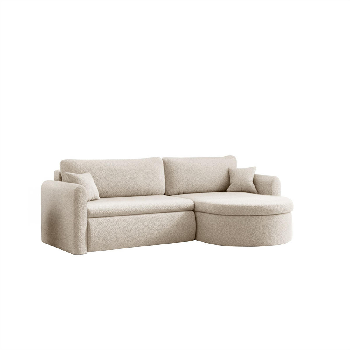 ECKSOFA Feliz In Quelle - Creme, Holzwerkstoff/Textil (250/160cm) - Fun Möbel