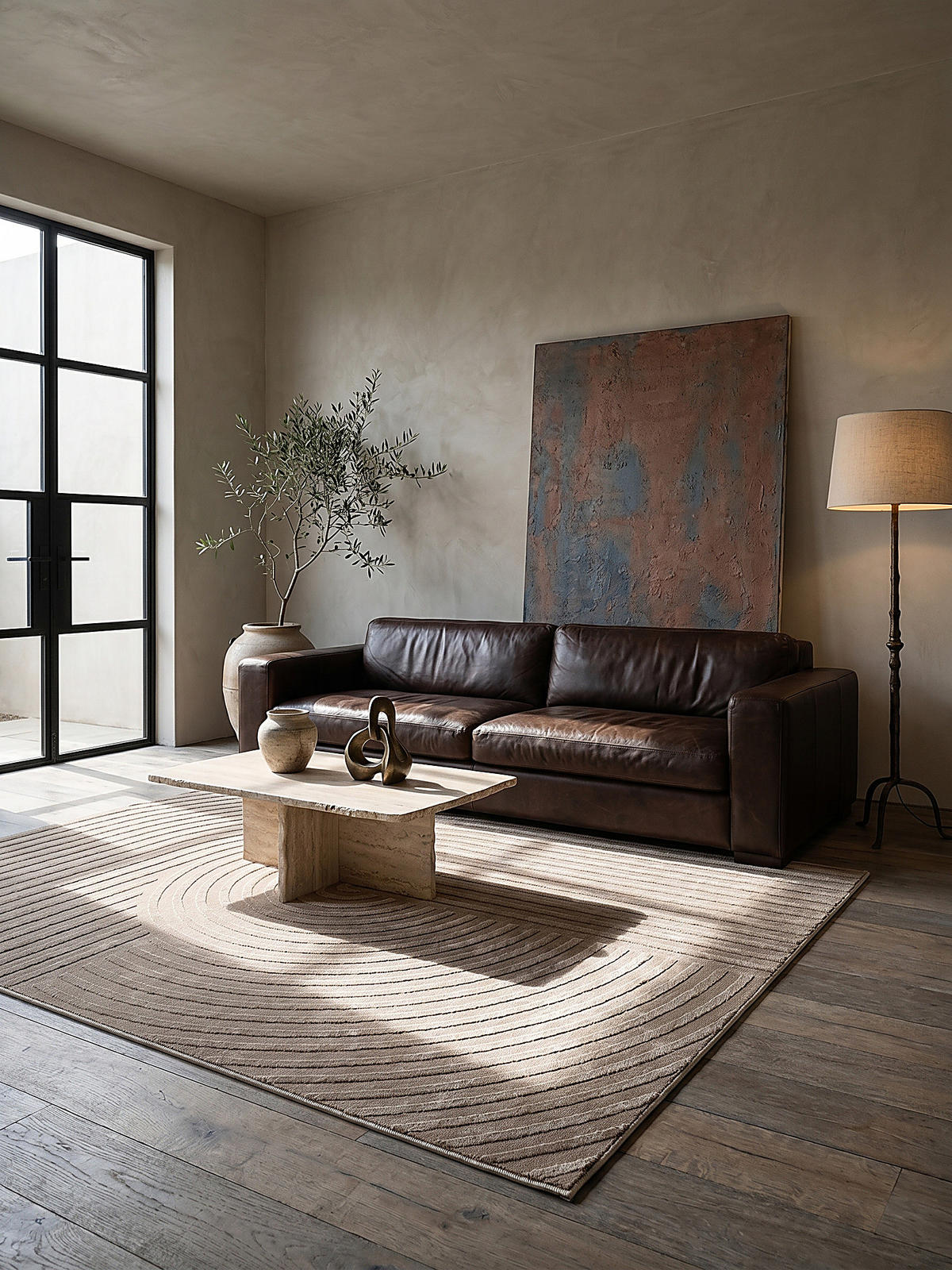 KURZFLORTEPPICH Geometrisch ERESMA Polyester Beige 140 x 200 cm - Beige, Textil (140/200cm) - KADIMA DESIGN