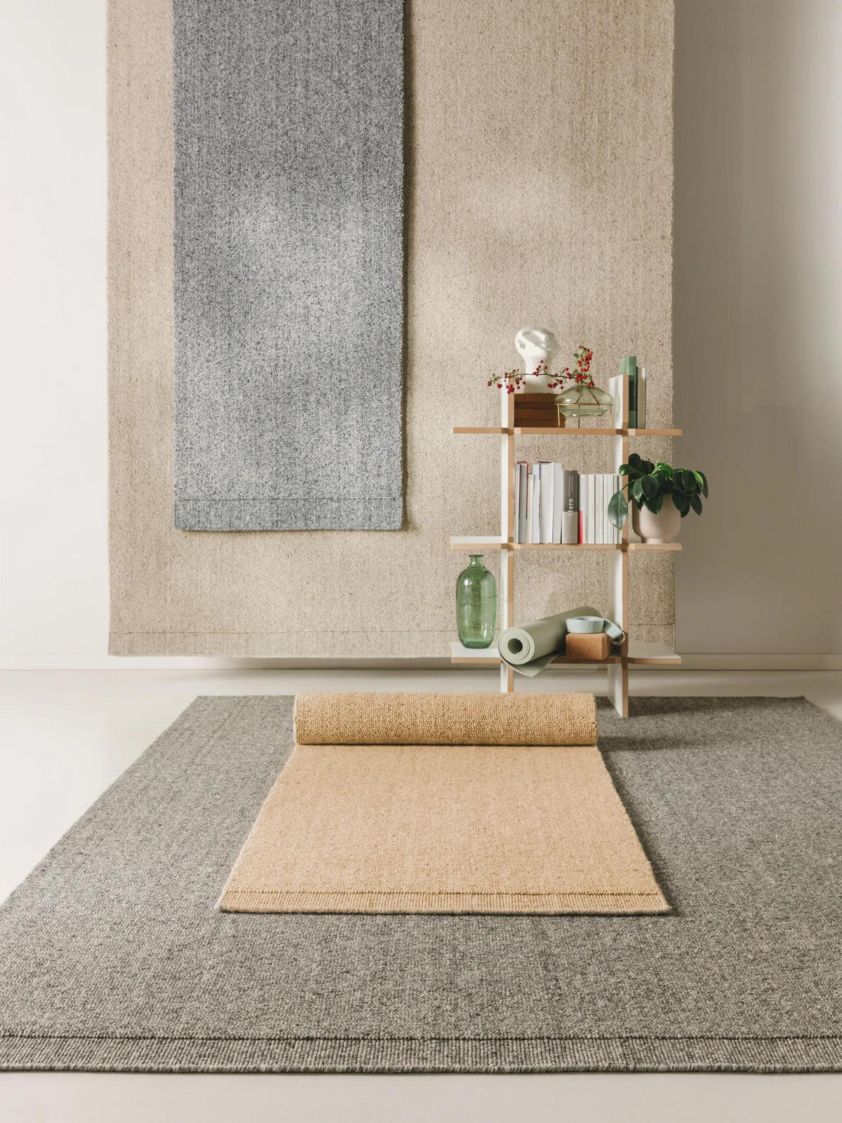 WOLLTEPPICH-LÄUFER Imke Grau 70x200 cm - Grau, Naturmaterialien/Textil (70/200cm) - benuta Pure