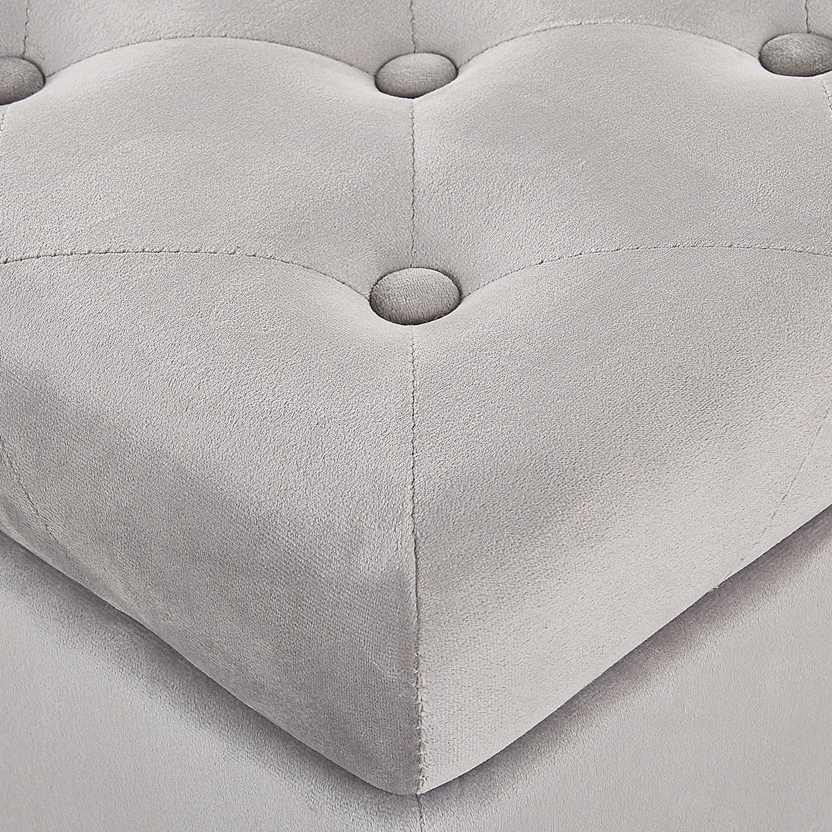 HOCKER Loretto 37/37/40 cm - Grau, Textil (37/40/37cm) - Beliani