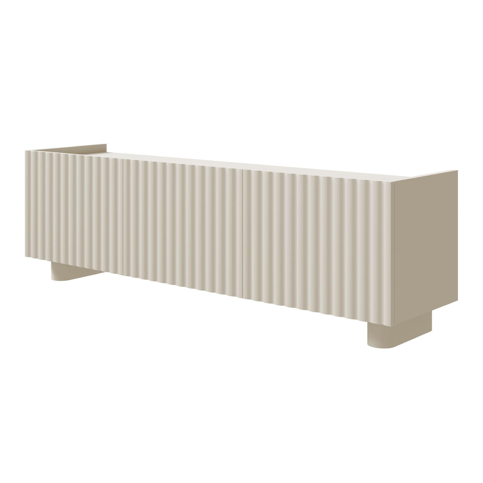 TV-LOWBOARD Fiorra Greige 144 cm - Kaschmir, Holzwerkstoff (144/49/38.3cm) - Selsey